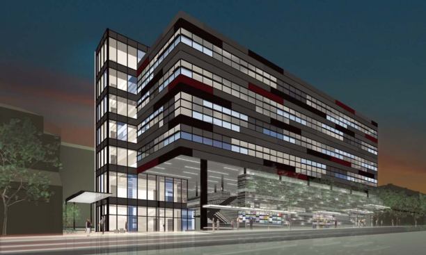 The University Center Office Building incorporates a number of products in its façade.