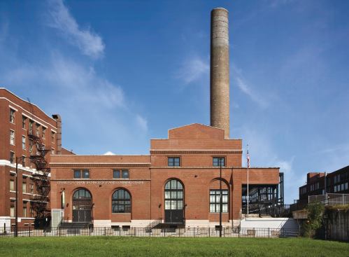 The restored and renovated Sears Roebuck, and Co. powerhouse is now known as the Charles H. Shaw Technology and Learning Center, a LEED-platinum-hopeful charter high school in the Homan Square development in North Lawndale.
