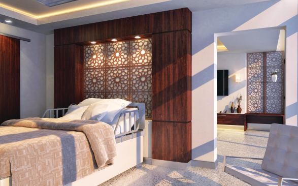 Cleveland Clinic Abu Dhabi

VIP and royal suites continue the high-end hospitality feel, with a blend of Western and Middle Eastern design elements and room to accommodate extended families.