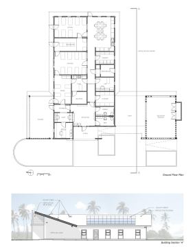Floor plan and section.

