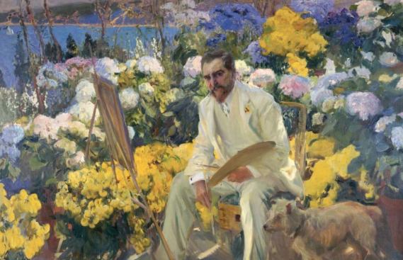 A master of style, Louis Comfort Tiffany (1848-1933) was 63 when he posed in the gardens of Laurelton Hall for this portrait by Joaquín Sorrolla y Bastida.