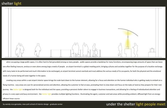 RBT Competition Second Place: Shelter Light by Wendy Cruz-Gonzalez, New York School of Interior Design