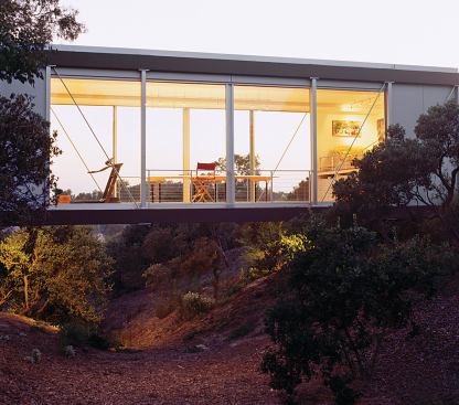 Residential Architect  2007 RADA  Artist Bridge Studio, San Diego  Merit Award / Renovation  Safdie Rabines Architects, San Diego    This art studio addition by Safdie Rabines Architects spans a shallow arroyo. Steel cross-bracing adds extra support without detracting from the studio’s delicate appearance.