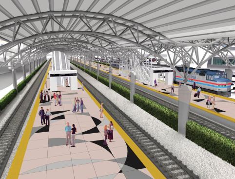 Rail platforms.