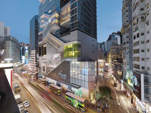Located in busy Causeway Bay, Hysan Place is readily accessed by public transit.