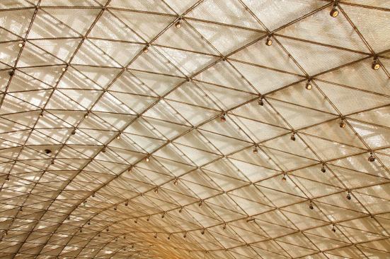A roof detail from inside the galleries. 