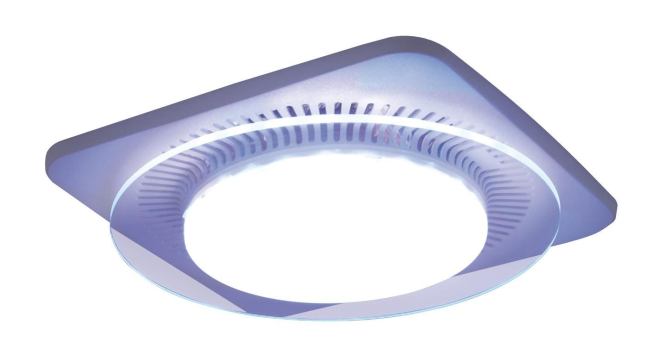 NuTone.

 The 110-cfm LunAura bath fan includes an LED nightlight that emits a soothing, soft blue light to provide enough illumination during the night while maintaining a calming atmosphere. The fan also includes a 36-watt main light. It is available with a round, square, or diamond light panel; is Energy Star rated; and operates at just 0.7 sone. 888.336.3948. www.nutone.com.