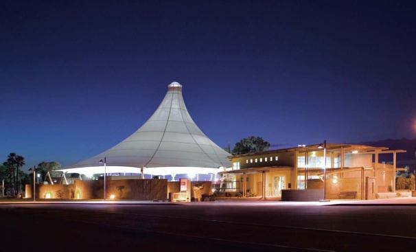 The $6 million Edith Ball Adaptive Recreation Center, a public swimming facility designed for people with disabilities, features a general-use pool outside and an aquatic-therapy pool inside. The center received the Sonoran Institute's 2005 Green Building Award and the 2005 Outstanding Facility Award from the Arizona Parks & Recreation Association. Designed by Burns Wald-Hopkins Architects; developed by the City of Tucson.