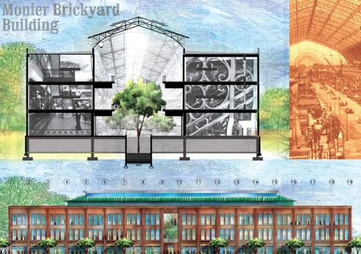 Located in Tucson's Rio Nuevo development— a billion-dollar plan to invigorate the city's downtown—the Mercado District of Menlo Park is a new 14-acre residential and commercial neighborhood under development by Rio Development Co. The Monier Brickyard Building, a 100,000-square-foot mixed-use complex designed by SBBL Architecture & Planning, will help anchor the neighborhood's retail center.