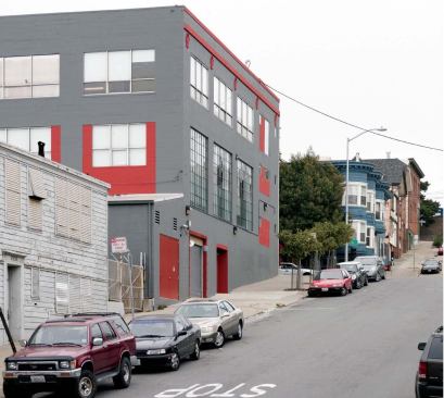 The renovated building, a former warehouse in San Francisco's Mission District.