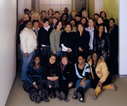 The staff of the Homeless Prenatal Program, which offers support services for homeless women and families.