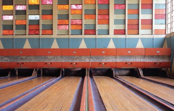 Asmara's bowling alley, built in the late 1960s. One of the few places where locals and expatriates go for recreation, the alley is not fully automated, which means the pins have to be set by hand.