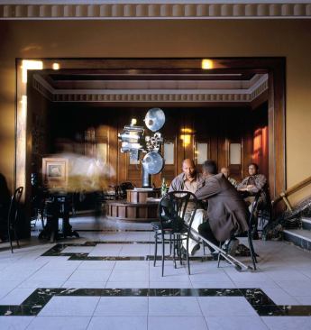 Asmara's Cinema Roma underwent a major renovation three years ago. The cinema, built in two phases under different Italian architects (Roberto Cappellano, 1937, and Bruno Sclafani, 1944), now includes a popular coffee shop and is decorated with items from its history, such as the projector seen here.