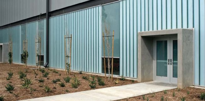The architects wanted to give employees a view of nature-even when they're unloading boxes.