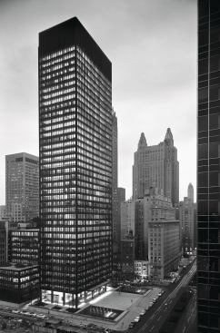The Seagram shortly after its completion in 1958, 

as photographed by 

Ezra Stoller.