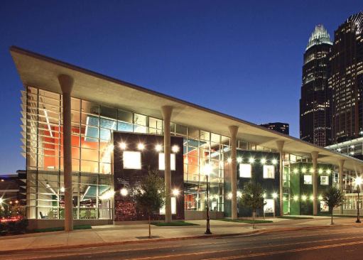 IMAGINON: THE JOE & JOAN MARTIN CENTER

Architects: Gantt Huberman Architects (Charlotte) in association with Holzman Moss Architecture (New York)

Developer: Public Library of Charlotte and Mecklenburg County

Completed: 2005

Cost: $28 million (construction only)

This full-city-block facility houses a youth library and performance spaces and was the county's first LEED Silver structure.