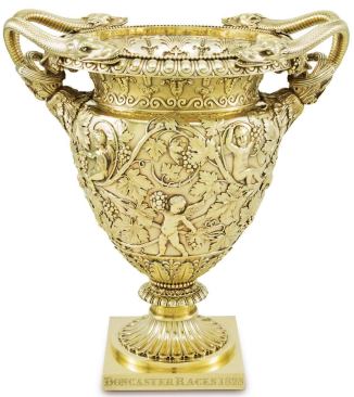 Doncaster race cup of 1828 Manufactured by Rebecca Emes and Edward Barnard after a design by Piranesi

Silver gilt

Leeds City Council, Arts and Heritage, Temple Newsam House