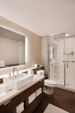 A bathroom in Starwood's Element Miami International Airport.
