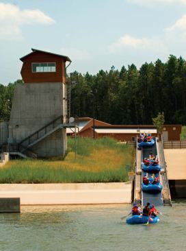 Although the USNWC is home to the U.S. canoe/kayak Olympic team, the park stays afloat financially mainly by hosting rafters, who pay $33 each for a 90-minute outing.