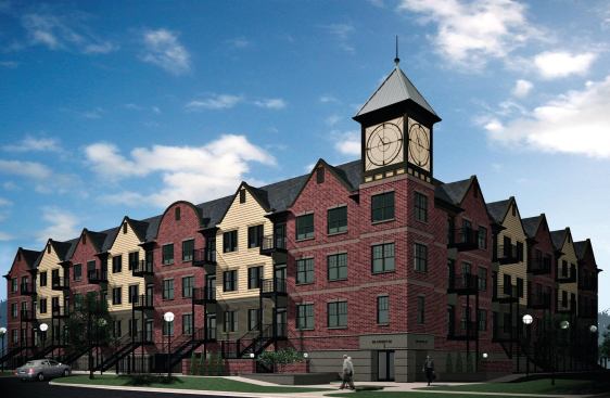 Oak Hill Jackson BrickstonesArchitect: Novak Design Group, Cedar Rapids.

Completion: 2011.

Brief: $19 million affordable brickstone row housing features 97 one- and two-bedroom units. Proximal to new courthouse, hospital, library, and arts district.