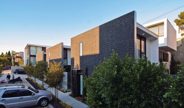 Jonathan Segal, FAIA, and Matthew Segal used asphalt shingles as siding to create a soft, unexpected texture.