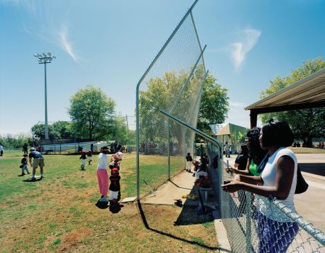 Baseball field and dugout