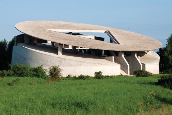 Raimund Abraham's Musikerhaus, which today sits partially built after the architect's death in 2010.
