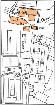 The Rostra (which means "prows" in Latin) was so called on account of the bronze prows of enemy warships that were mounted on it as trophies.