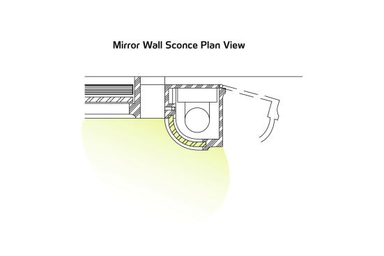 Mirror Wall Sconce Plan View