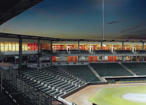 COMMUNITYAMERICA BALLPARK

Architect: 360 Architecture, Kansas City, Mo.

Developers: Ehlert Development Corp., RED Development

Completed: 2003

Cost: $12 million

Home to the minor league T-Bones, the 5,000-seat stadium is located a few miles from downtown. The venue imitates great baseball parks of the past, with its footprint determined by the existing city grid.