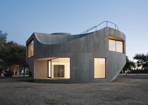 The 3,000-square-foot, torus-shaped structure also has expansive views of the surrounding landscape. 