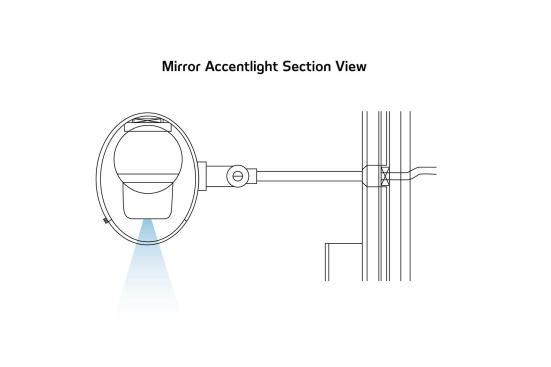 Mirror Accentlight Section View