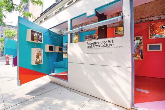 This summer, bright color lurks behind artist Vito Acconci and architect Steven Holls iconic façade, as Storefront presents work from Dutch artists Haas&Hahn in the exhibition "Painting Urbanism: Learning from Rio."