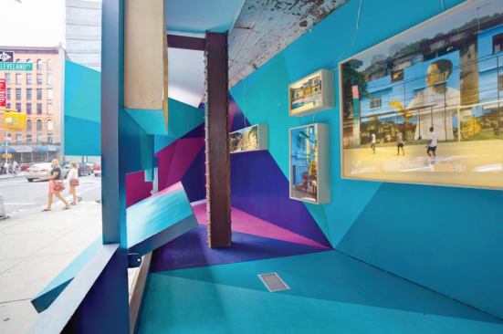 Haas&Hahn use rainbow swaths of color in their Favelapaintings, large mural like works that cover whole neighborhoods in Rio de Janeiro's slums.