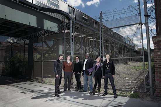 From left: John Hartmann, board member; Sarah Millsaps Towles, board member; Manuel Avila, 2011 architect-in-residence; Mark Gardner, AIA, board member; Chloe Bass, director, Superfront Detroit; Mitch McEwen, founder and director