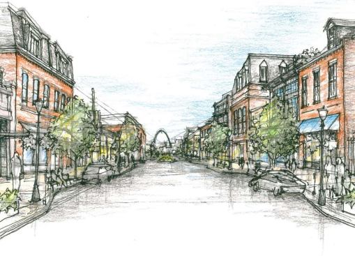 14th Street Mall Revitalization

Architect: Rosemann & Associates, St. Louis

Developers: Regional Housing Community Development Alliance and Old North St. Louis Restoration Group

Expected Completion: 2009

Estimated Cost: $26 million

Redeveloped in the '70s as a pedestrian mall, this Northside neighborhood conversion will include 78 mixed-income apartments and 26,000 square feet of commercial space.