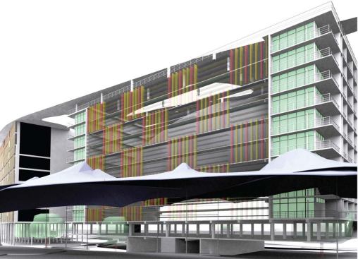 The second project to use the additive will be the Agostine Neto mixed-use project in Accra. Kanner and Addo won a design competition organized by a local developer, and the project should break ground next year.