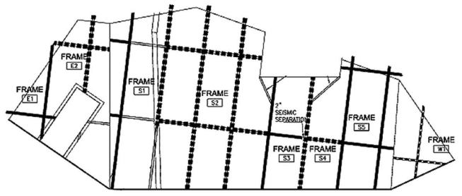Slope glass frame division diagram