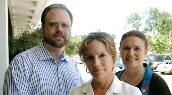 The team at Trelligence, maker of Affinity software, includes (from left) founder and lead programmer Larry Ciscon; Carole Kernohan, vice president of channels; and Leslie Butterfield, senior vice president of sales and marketing, whose staff works in Ciscon’s air-conditioned garage.