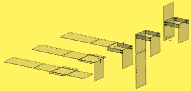 Mu Chair - After machining, the panel can be folded, connected with zip-ties, and assembled in minutes.