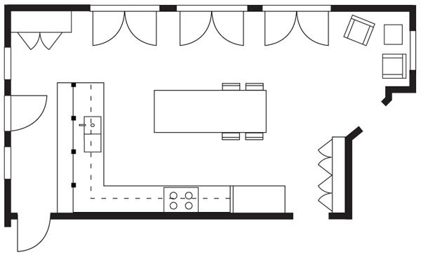 The floor plan.