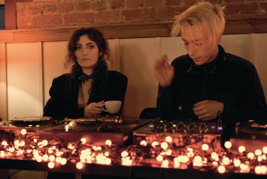 The institute has become known for its parties. Here, a DJ plays tracks in the restaurant. 