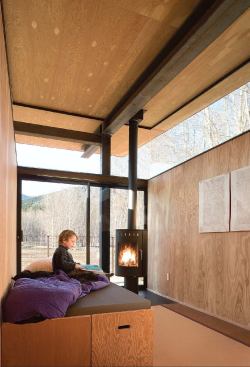 2009 rada  The Rolling Huts, Mazama, Wash.  Outbuilding / Grand Award  Olson Sundberg Kundig Allen Architects (now Olson Kundig Architects ), Seattle    Woodburning fireplaces warm the simple plywood interiors.