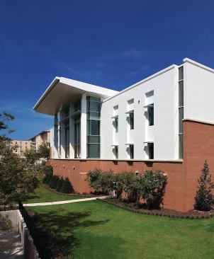 USC Thomas Cooper Library Special Collections Addition

Architect: Watson Tate Savory Liollio Architecture, Columbia.

Completion: 2011.

Brief: $16 million, 50,000-s.f. addition controls indoor conditions for the preservation of rare books while admitting some daylight for a pleasant reading environment.