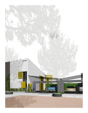 The brick-sided buildings strike a balance between modernism and traditionalism. In the Dallas area, brick masonry also is very economical.


