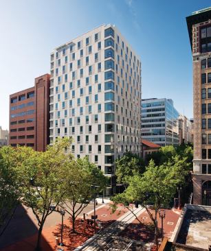 Marriott Courtyard Architects: Sera Architects, Portland. Completion: 2009. Brief: $39 million LEED Gold hotel offers 75% waste diversion, energy and water-use reductions of more than 25%.