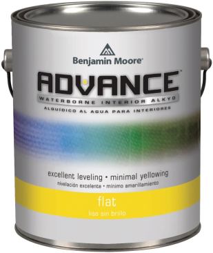 BENJAMIN MOORE. The company's Advance is a waterborne alkyd that cleans up with soap and water. Available as a primer and in satin, semi-gloss, and gloss finishes, Advance forms a hard, scratch-resistant surface that is easy to clean, making it appropriate for cabinets, trim, and other high-use areas. Advance has VOC levels of less than 50 g/l, uses zero-VOC colorants, and is certified MPI X-Green and listed in the CHPS High Performance Products Database. 855.724.6802. www.benjaminmoore.com.