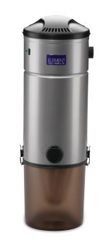 H-P Products. The Element central vacuum system’s dual-filtration design incorporates a first-stage cyclonic action to separate most dust and dirt from the air column, followed by a permanent, two-stage filter that never needs replacement to segregate fine dust particles. The manufacturer says the unit does not require outside venting, but provides an optional vent kit. Models range from 520 to 575 air watts of power with 64.7 to 66.7 decibels of noise. A translucent 6-gallon bucket requires emptying three to four times per year. 800.822.8356. 

www.elementvac.com.