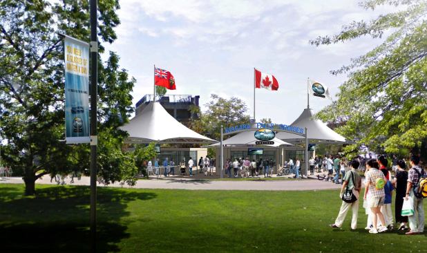 Entry pavilion rendering