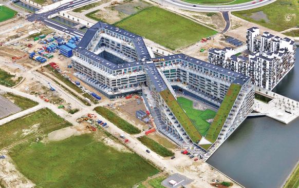 Copenhagen-based BIG designed this figure-eight-shaped housing complex.
